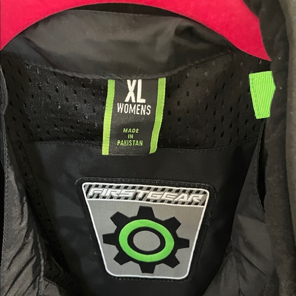 Women's Black and Pink Performance Motorcycle Jacket - Picture 3 of 6